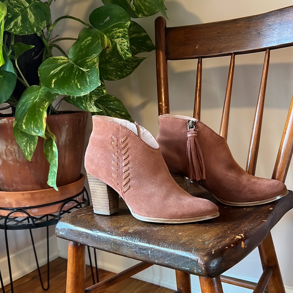Anthropologie leather booties